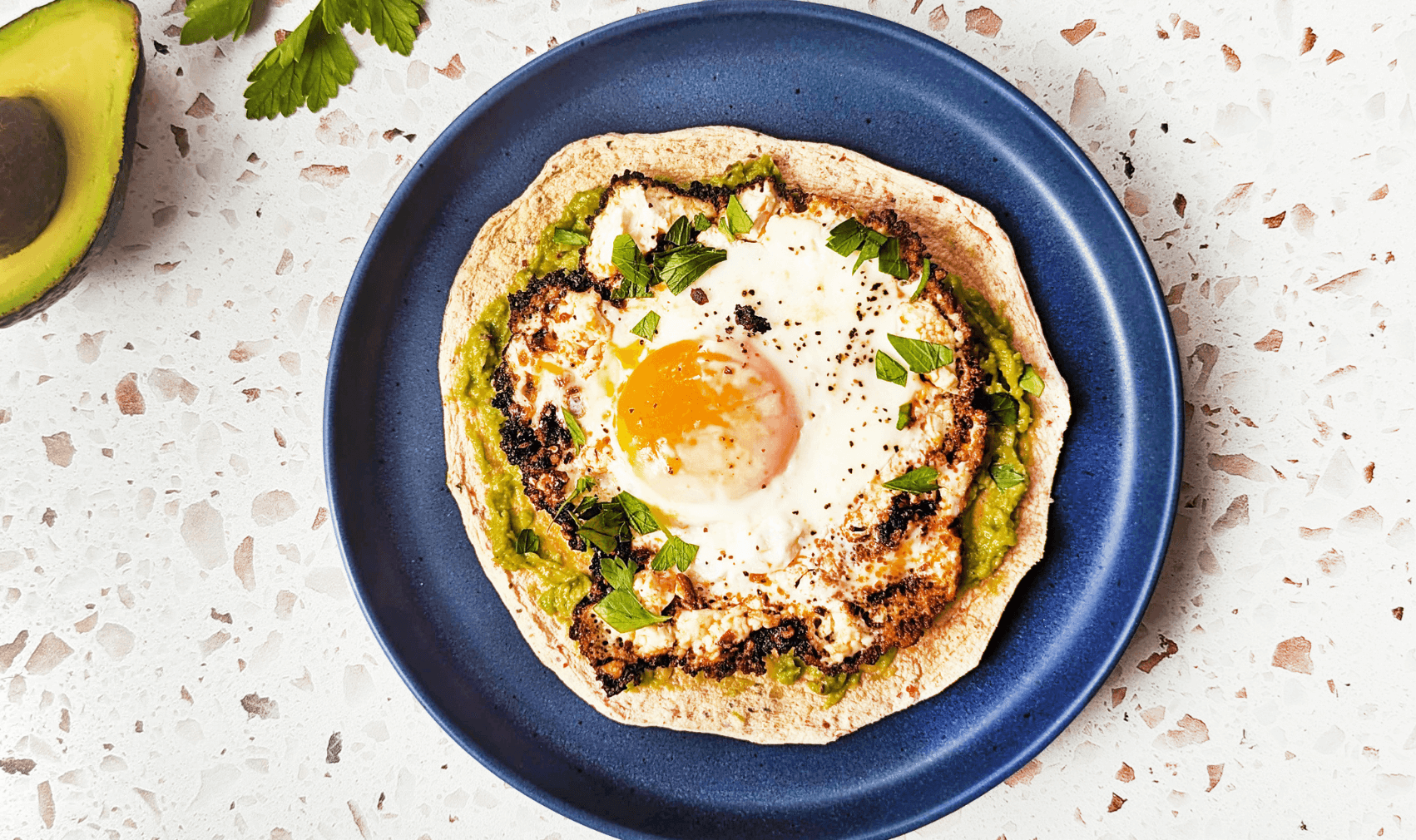 Egglife feta fried egg wrap